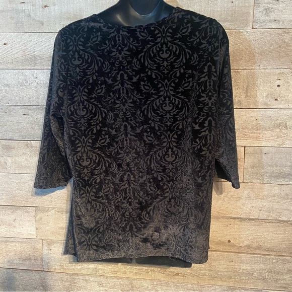 🛍️3/$30 Brochure‎ women’s textured velvet pullover top in size  3X - Picture 3 of 6